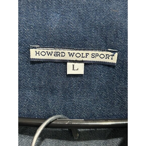 Vintage Howard Wolf Sport Blue Gold Two Piece Denim Dress Jacket Set Sz Large - Picture 5 of 13